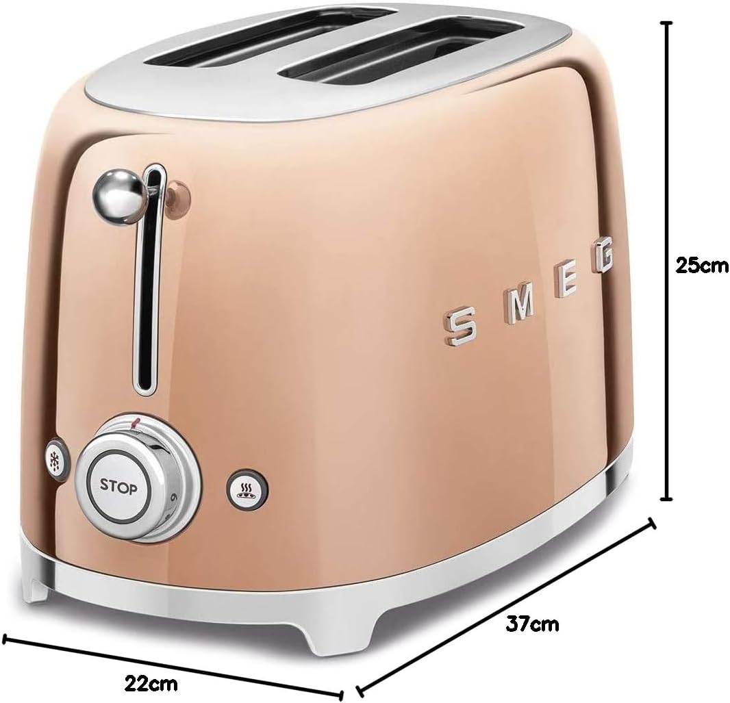 SMEG - Torradeira 2Tostas TSF01RGEU, Rosagold