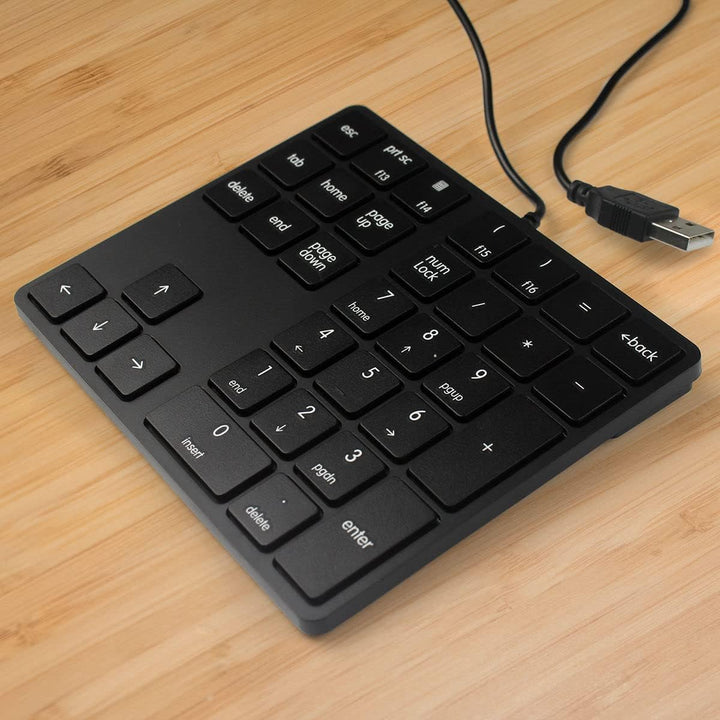 Qisan Numeric Keypad Wired Numpad 34 Tasten Tragbare Tastatur USB Externe Mini Slim Tastatur Magicfo