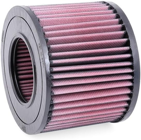 K&N E-2987 Waschbarer und wiederverwendbarer KFZ Tauschluftfilter Rot