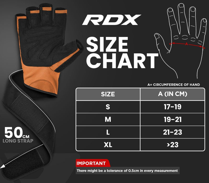 RDX Fitness Handschuhe Herren Damen, Trainingshandschuhe Krafttraining handgelenkschutz für Gewichth