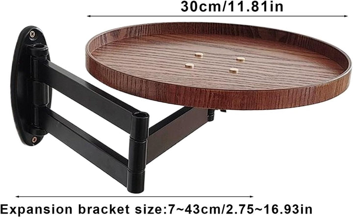 Wandmontierter Tisch, drehbarer Betttisch, einziehbar, schwebender Schreibtisch, nach unten, platzsp