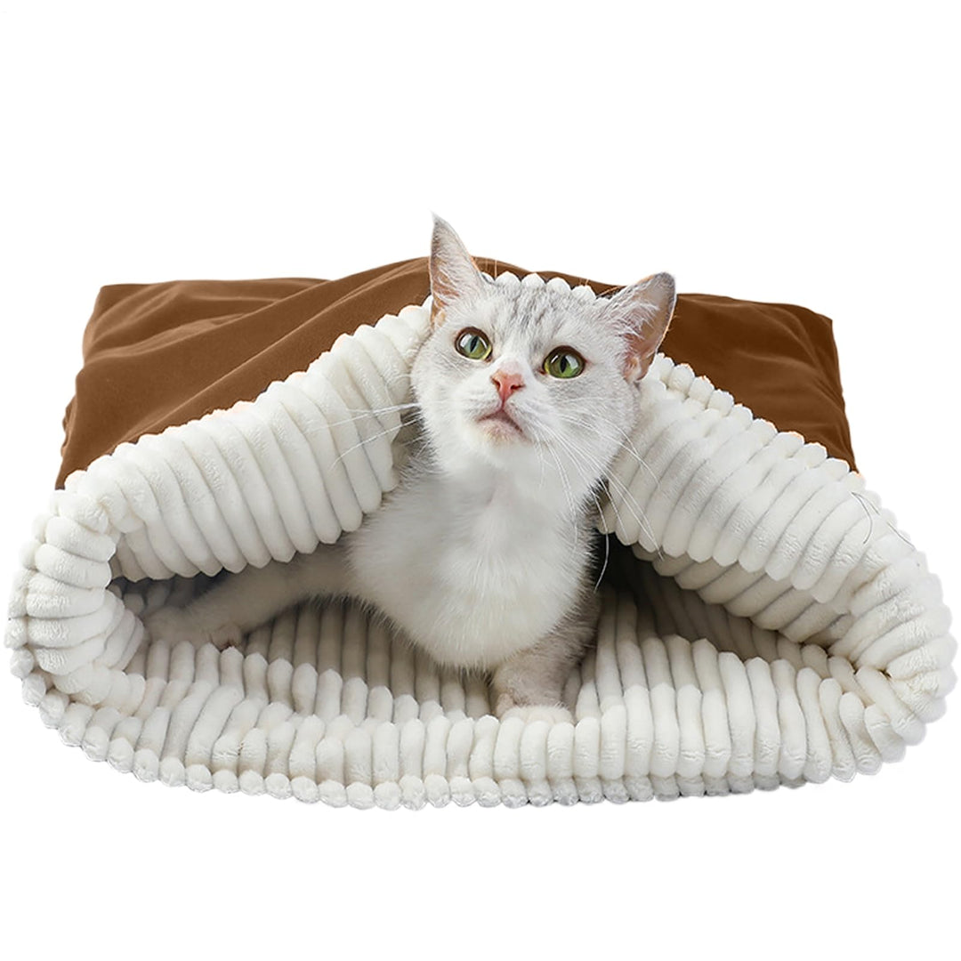 Katze Schlafsack - 250 g, gemütlicher Plush -Kuschel -Sack für Ruhe, Kuschel, versteckt sich mit wär