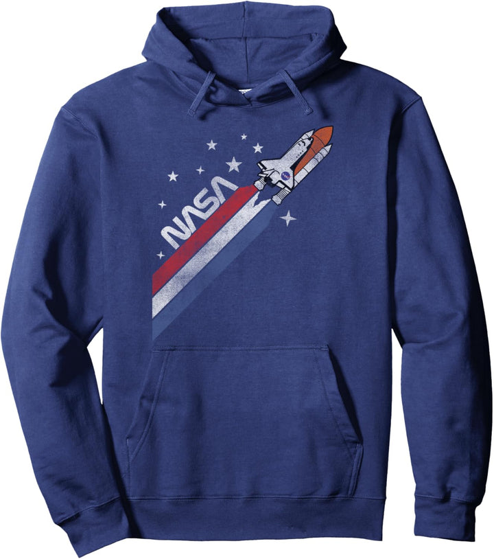 NASA Shuttle Take-Off Stripes Vintage Pullover Hoodie