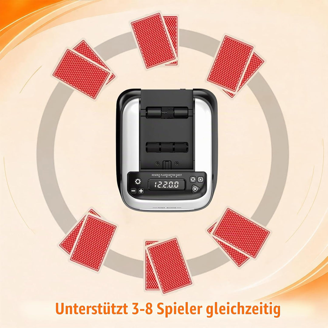 Automatischer Kartengeber, 2-in-1-Kartenmischer und -geber, um 360° drehbar mit präziser Kartenausga