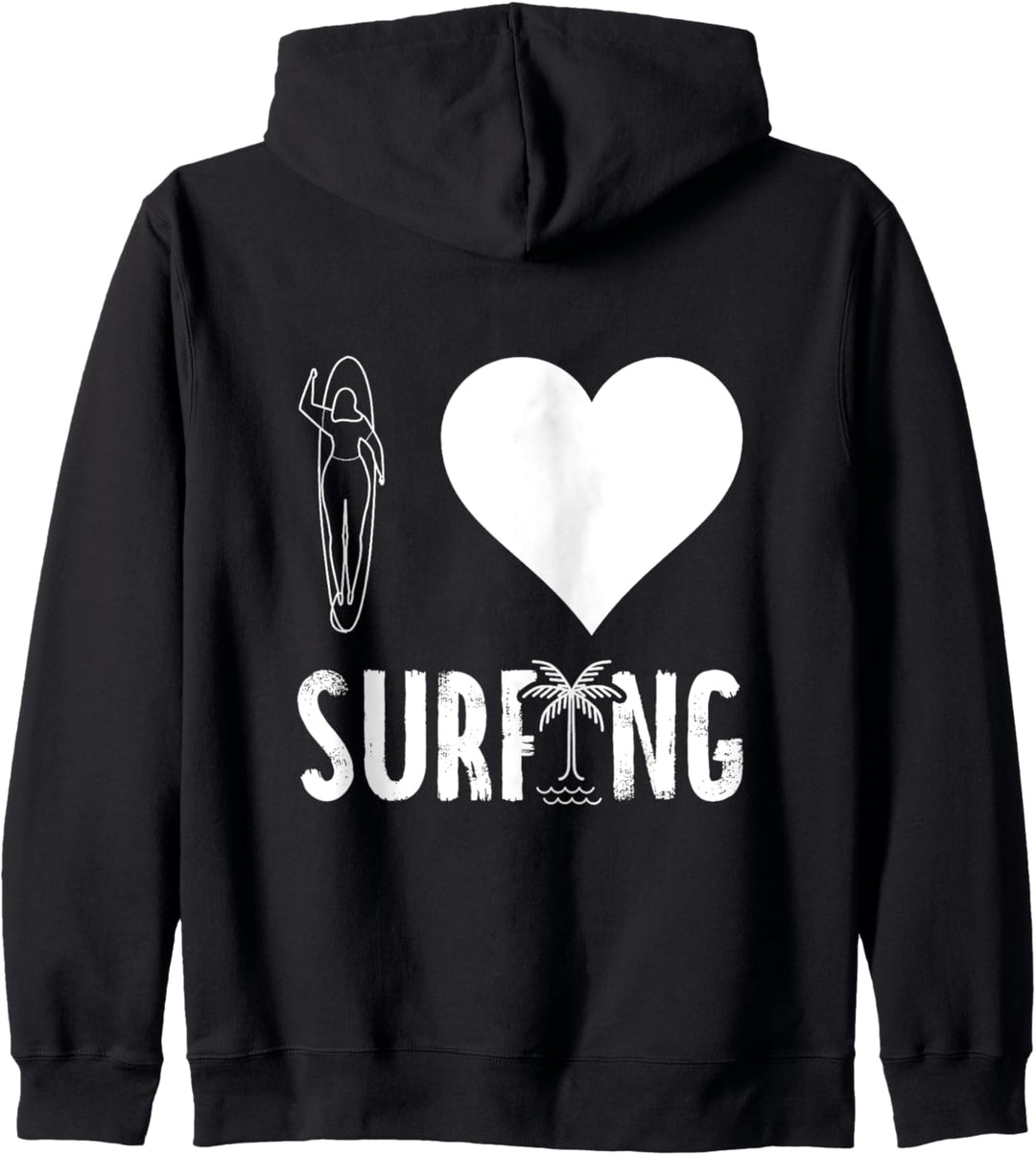 Ich liebe Surfen Surfer Surfboard Surfer Surf Kapuzenjacke