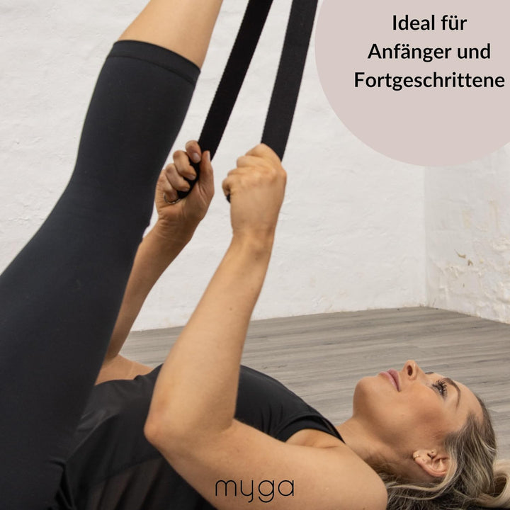 Myga Yoga-Starter-Set – Yogamatte, 2 Yoga-Blöcke und Yogagurt – Starter-Set mit Matte, 2 Steinen & M