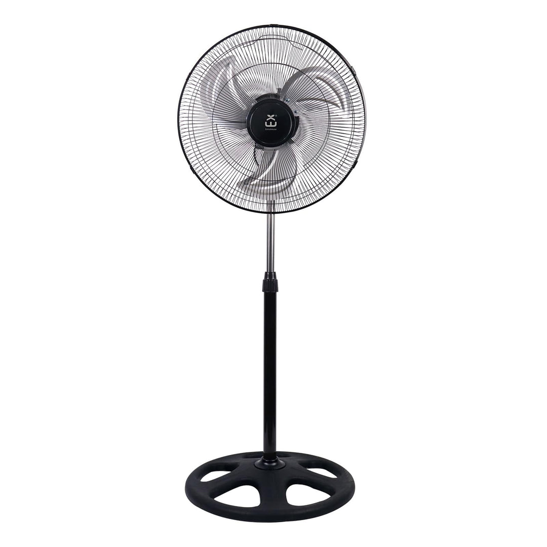 Standventilator 50cm Industrie Ventilator mit 3 Aluminiumflügeln, 80W Starker Luftstrom, 3 Geschwind