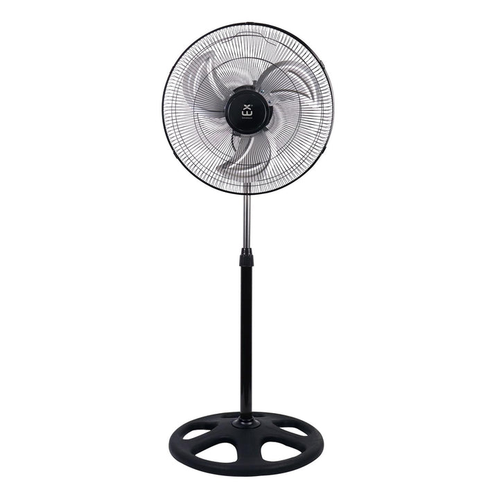 Standventilator 50cm Industrie Ventilator mit 3 Aluminiumflügeln, 80W Starker Luftstrom, 3 Geschwind