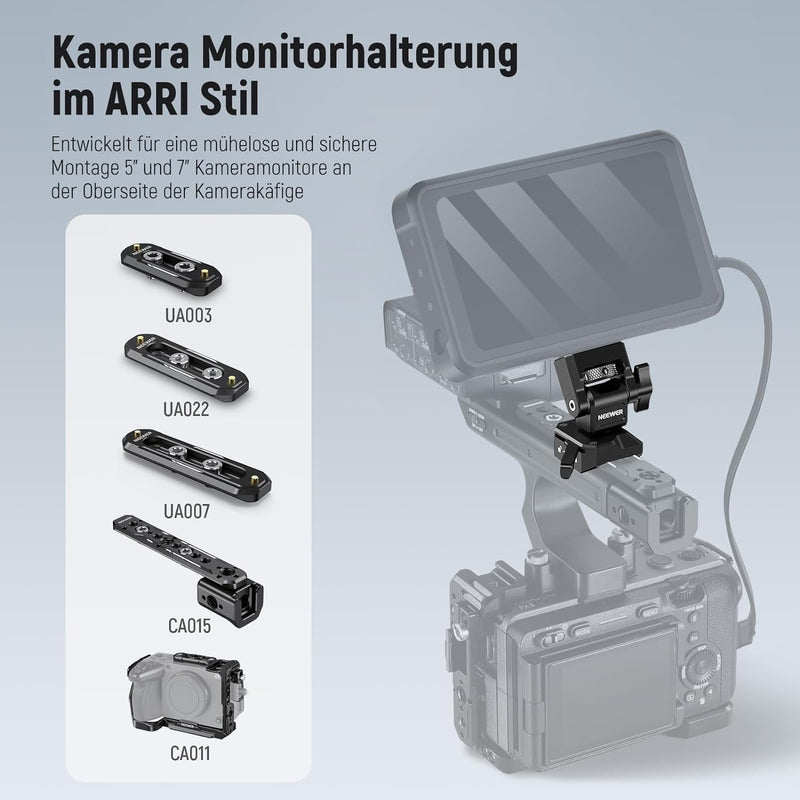 NEEWER Kamera Monitorhalterung, 1/4" Schraube für 5" & 7" Feldmonitore, kompatibel mit Atomos Ninja