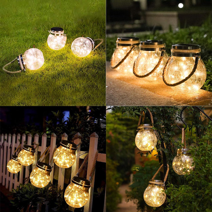 Solarlaterne für Aussen Hängend, ZVO 30 LED Solarlampen für Aussen Garten, Solarleuchten Outdoor Was