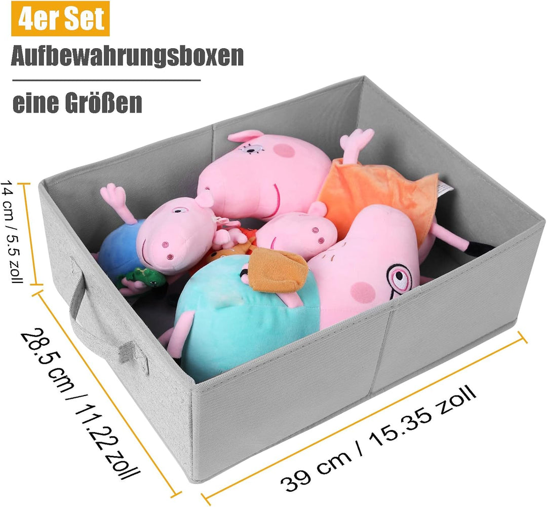 OVAKIA Faltbar Aufbewahrungsboxen Stoff, Schrank Schubladen Organizer Ordnungssystem für Garderobe K