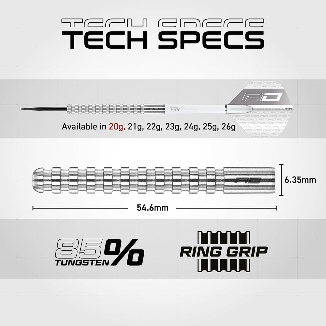 RED DRAGON Javelin Series Profi Dartpfeile Steeldarts Set mit Flights und Schäfte 20.0 Gramm, 20.0 G