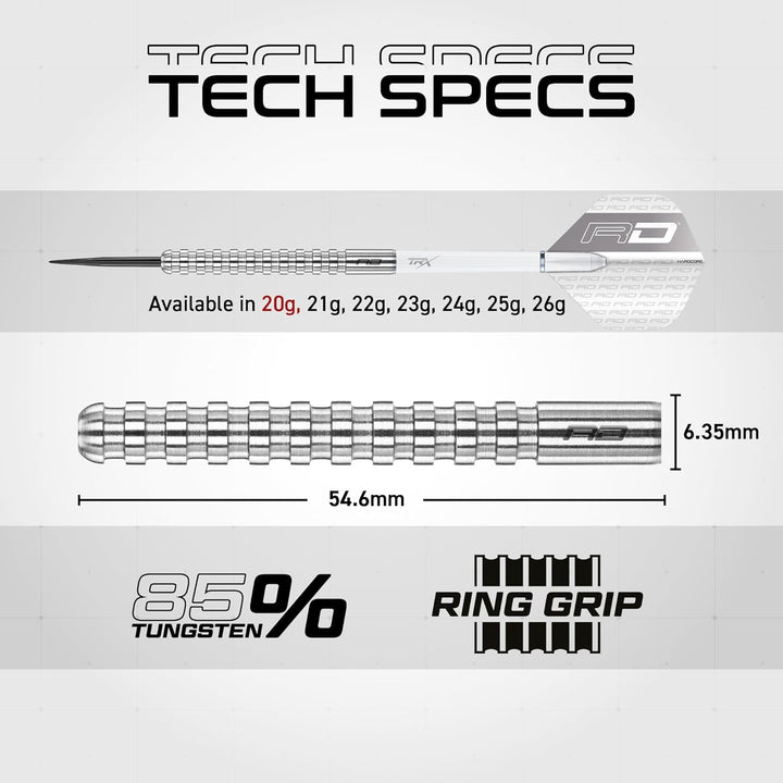 RED DRAGON Javelin Series Profi Dartpfeile Steeldarts Set mit Flights und Schäfte 20.0 Gramm, 20.0 G