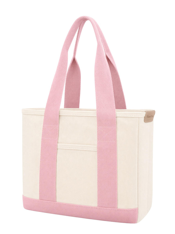 TeeYee Damen Mittelgross Handtasche Canvas Satchel Tote Bag Schultertasche Shopper für Bücher Alltag