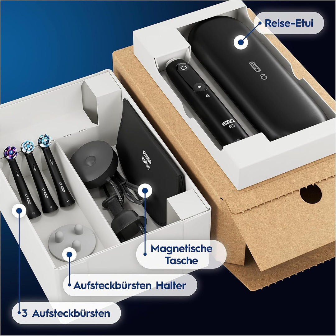 Oral-B iO Series 8 Plus Edition Elektrische Zahnbürste/Electric Toothbrush, PLUS 3 Aufsteckbürsten i