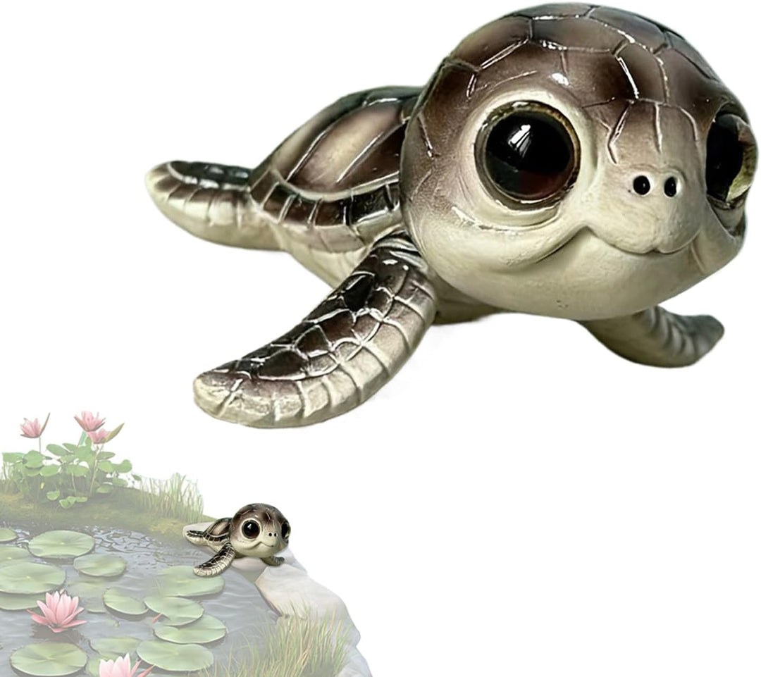 Schildkröten-Miniatur, Sammlerfigur, Dekoration, Mini-Gartenskulptur, Schildkrötentier, für Mutterta