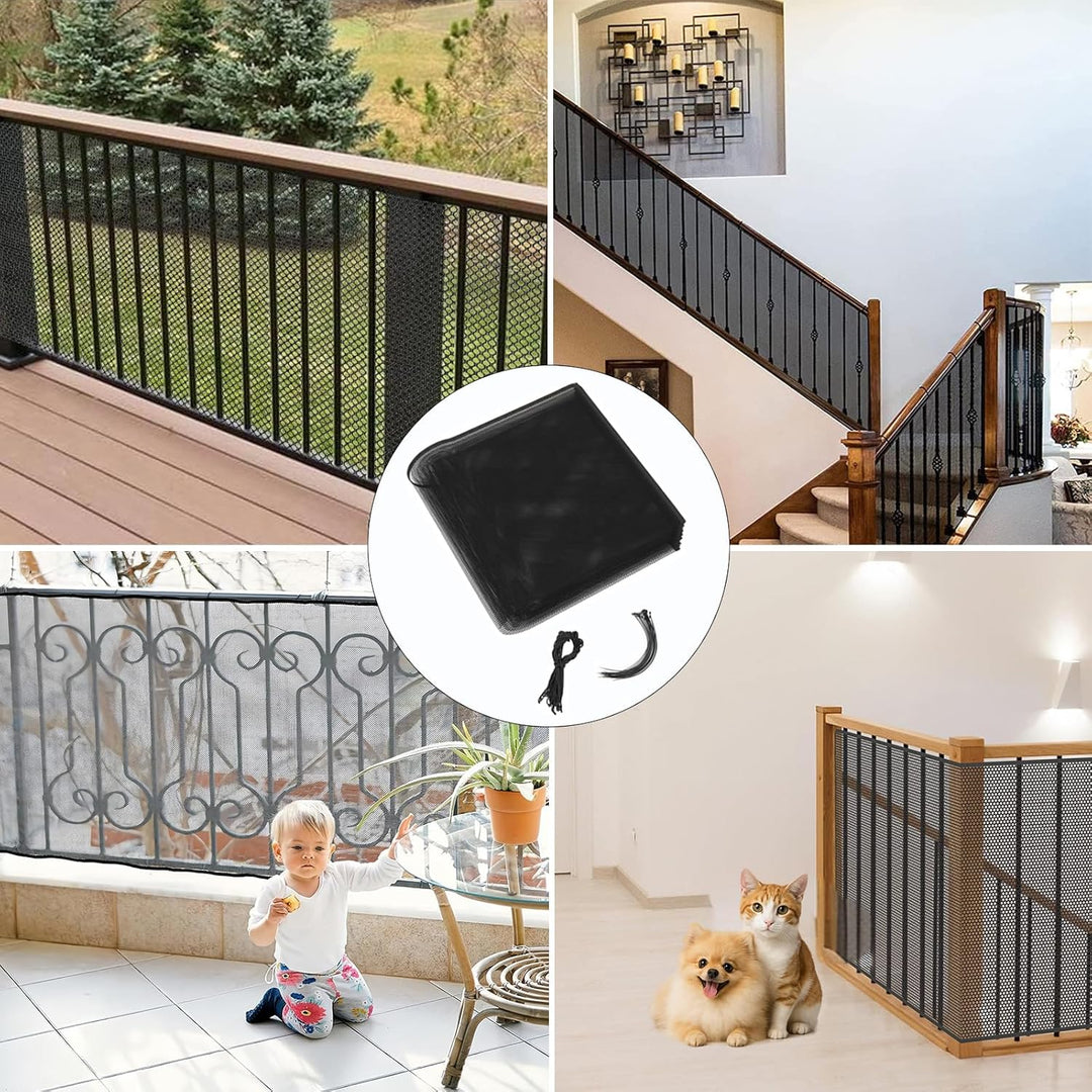 600 x 90 cm Kinder Sicherheitsnetz, Sicherheitsnetz Kinder Balkon,Treppenschutznetz,Erhöhtes Langleb