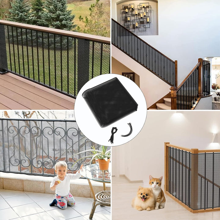 600 x 90 cm Kinder Sicherheitsnetz, Sicherheitsnetz Kinder Balkon,Treppenschutznetz,Erhöhtes Langleb