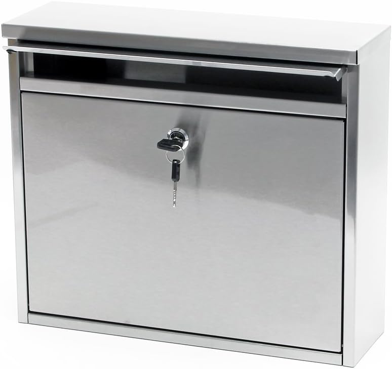 Briefkasten Postkasten Edelstahl Wandbriefkasten Mailbox Design V13