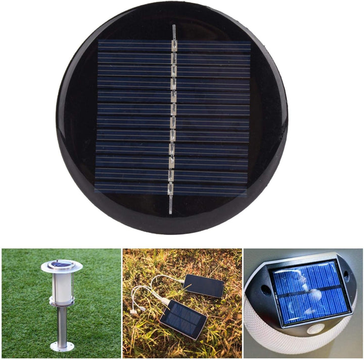 Solar Ersatzoberteil, Runde Sonnenkollektor, 4 Stück 6 V 80 Mm Durchmesser Runder Solarpanelersatz,