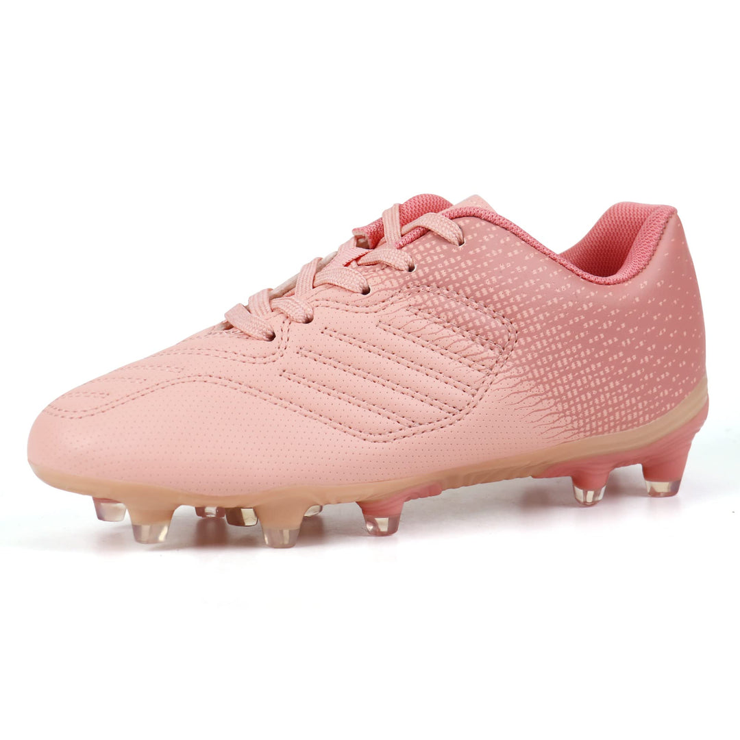 JABASIC Fussballschuhe Kinder Jungen Mädchen Sportliche Outdoor Stollenschuhe Kinder 29 EU Lt Rosa,