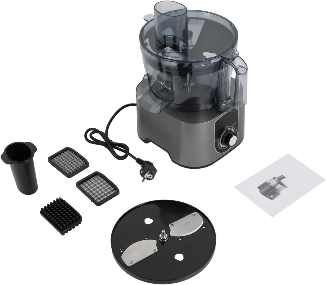 600W Elektrischer Würfelschneider, 7L 3-in-1 Multizerkleinerer | mit 3 Klingen, Würfelschneider und