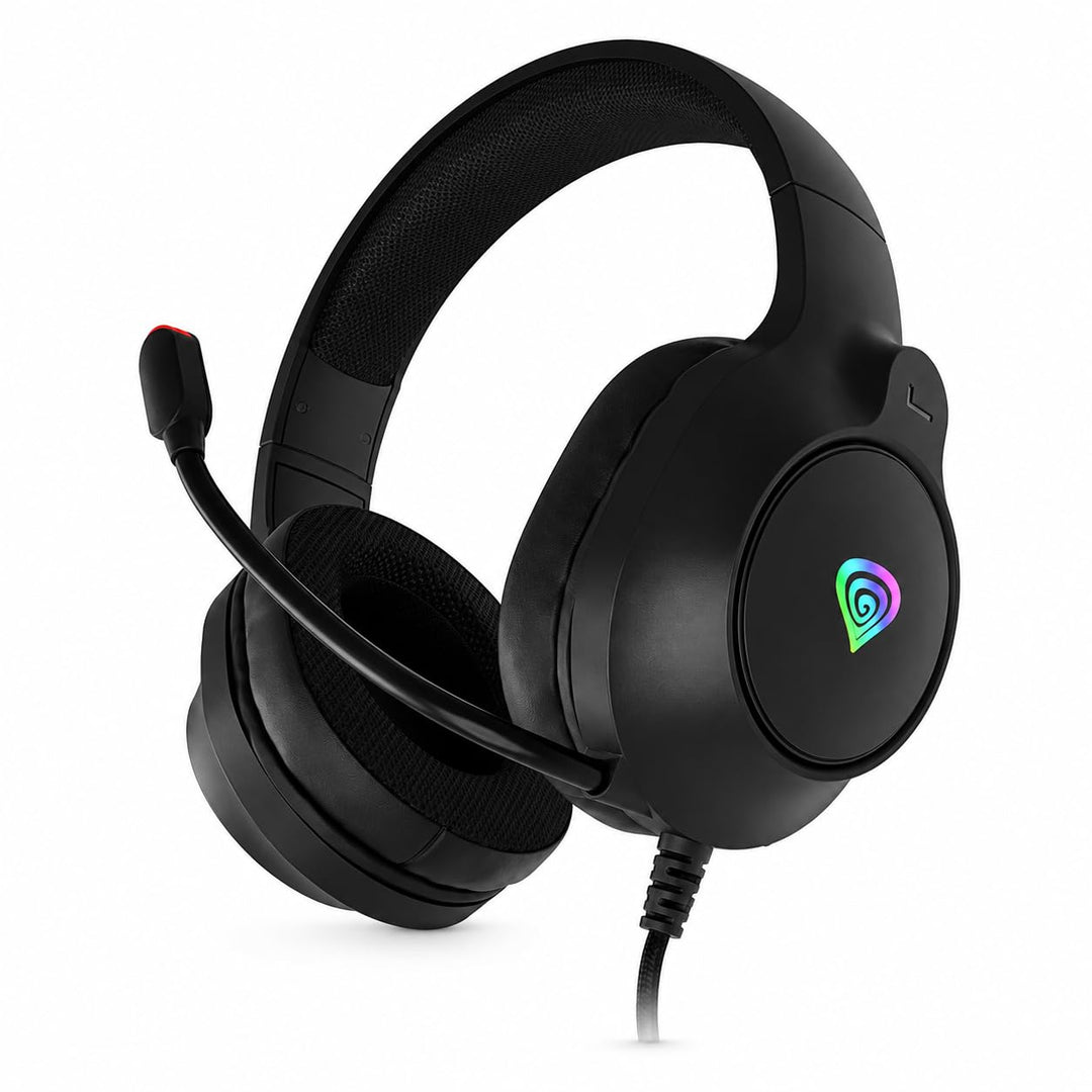 Genesis Neon 213 RGB Gaming Headset, Over-Ear Kopfhörer mit Mikrofon, 50mm Treiber, LED Beleuchtung,