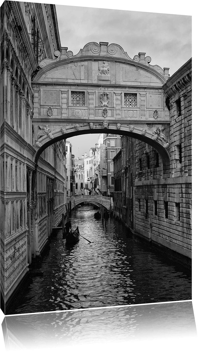 Romantischer Kanal in Venedig Format: 100x70 auf Leinwand, XXL riesige Bilder fertig gerahmt mit Kei