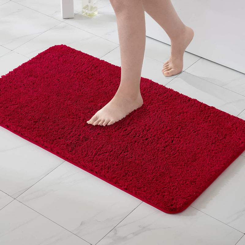 MIULEE Badematte Weiche Badteppich rutschfest Badvorleger Fussmatte Badzimmermatte Bettvorleger Flau