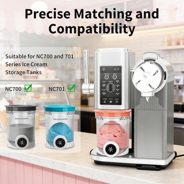 Ersatzbehälter Kompatibel mit Ninja Swirl Creami NC700 NC701 Serien,Behälter für Ninja Creami Eismas