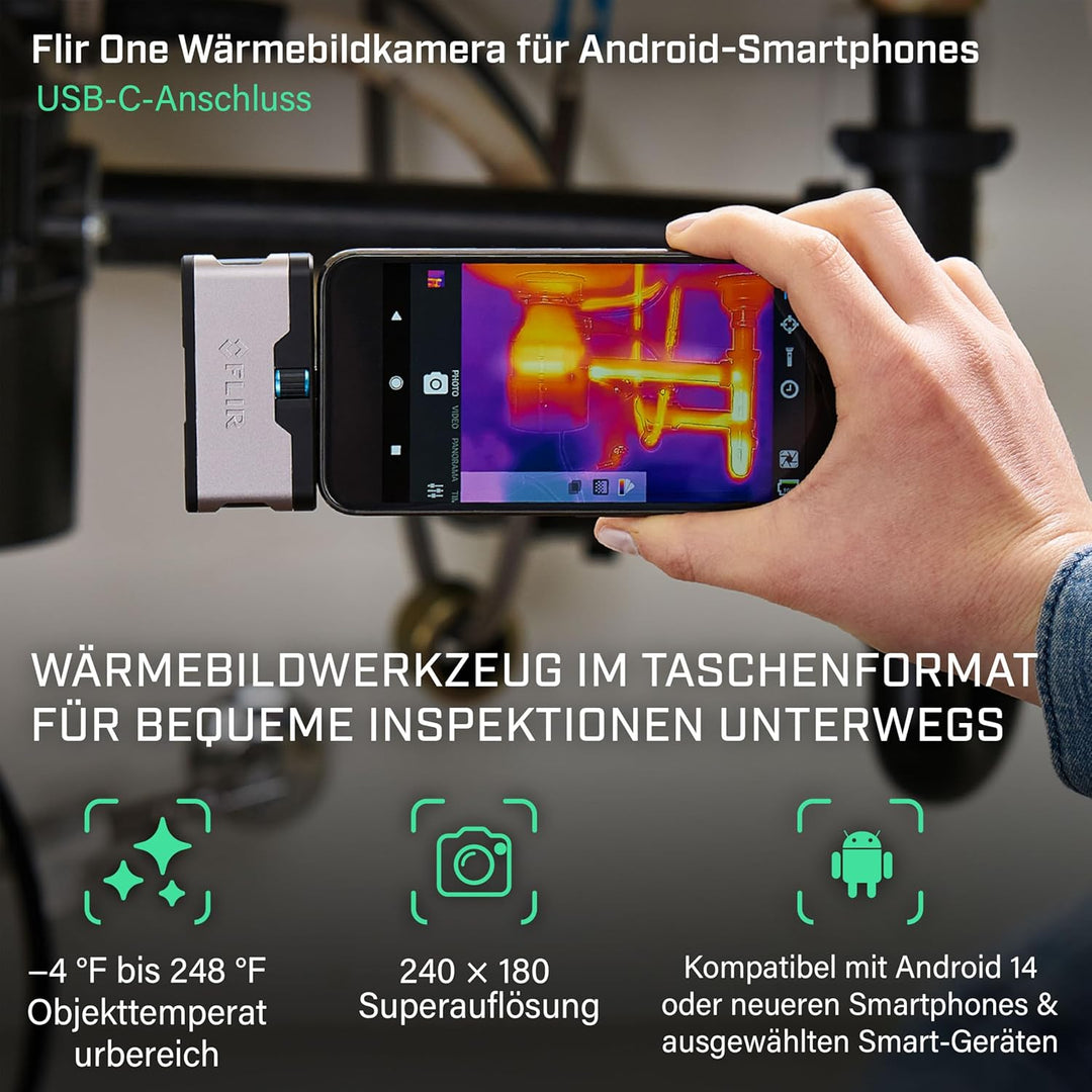 FLIR ONE Caméra Thermique Personnelle für Android USB-C Version 3 1 Stück (1er Pack) Android (USB-C)