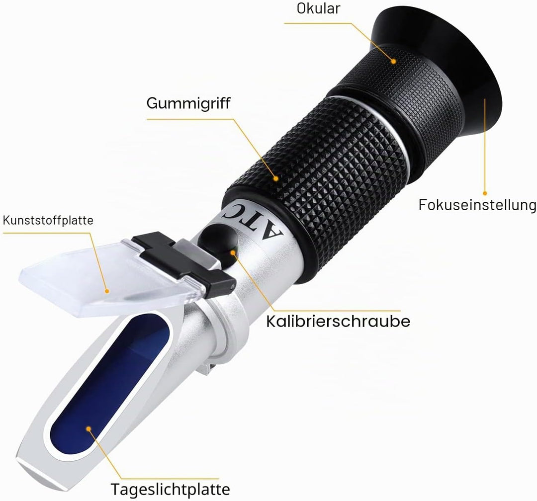 Frostschutz Refraktometer, 4-in-1 Frostschutzprüfer Kühlmitteltester Refraktometer zur Überprüfung d