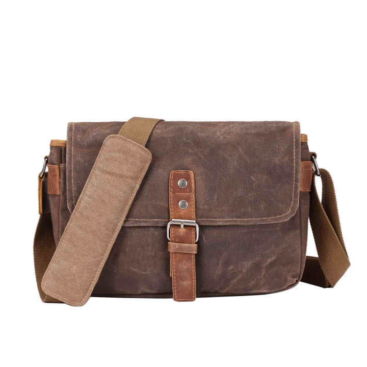 Neuleben Kameratasche Schultertasche mit abnehmbarem Kamerafach Vintage klein Umhängetasche Canvas f