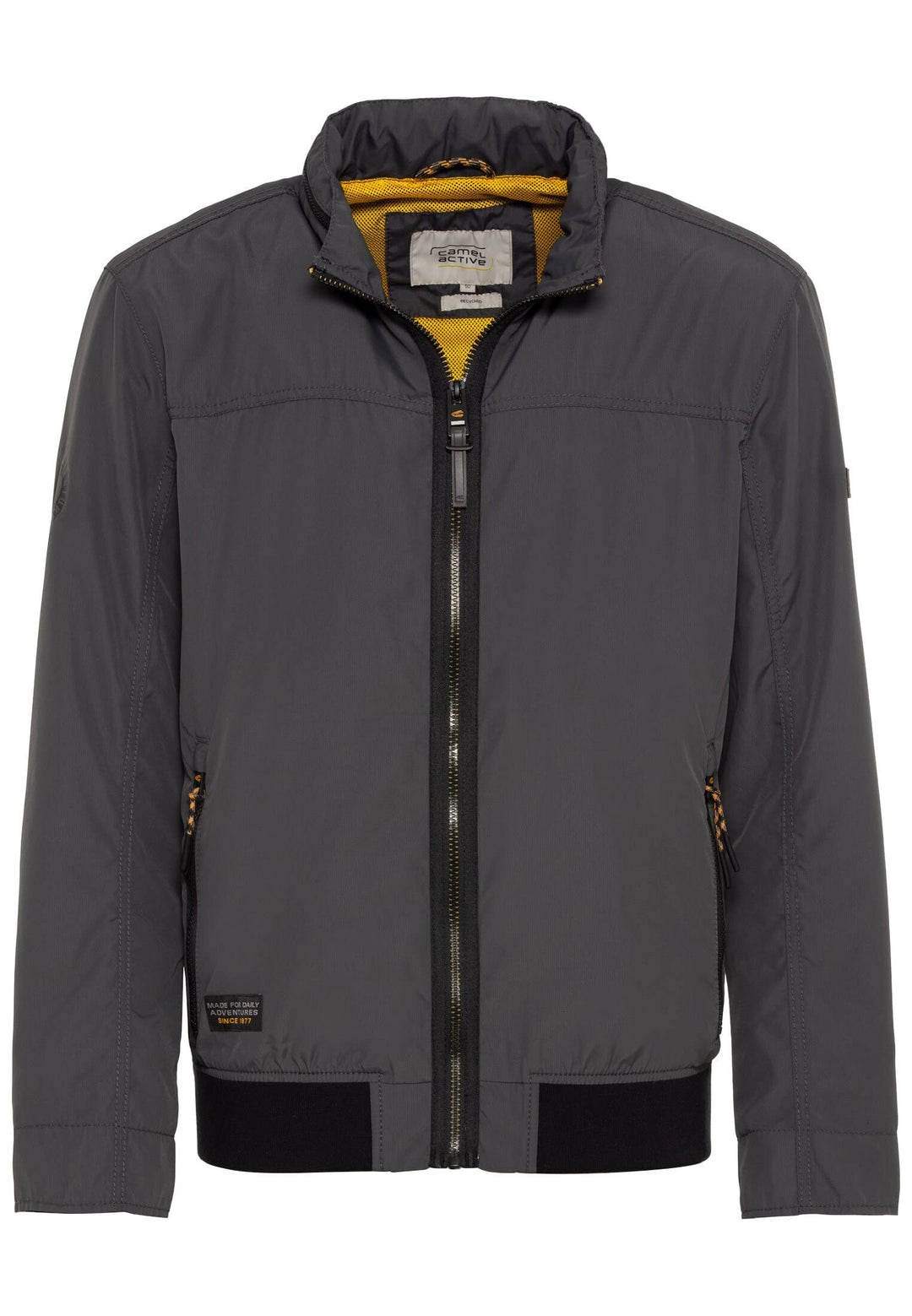 camel active Herren Leichter Blouson aus recyceltem Polyester 26 Shadow Grey, 26 Shadow Grey