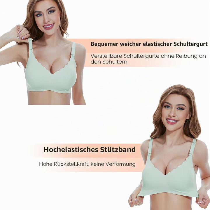 Dresime Schwangerschafts Still BH Nahtloser Still-BH Ohne Bügel Mutterschaft BH mit zusätzlichen BH-