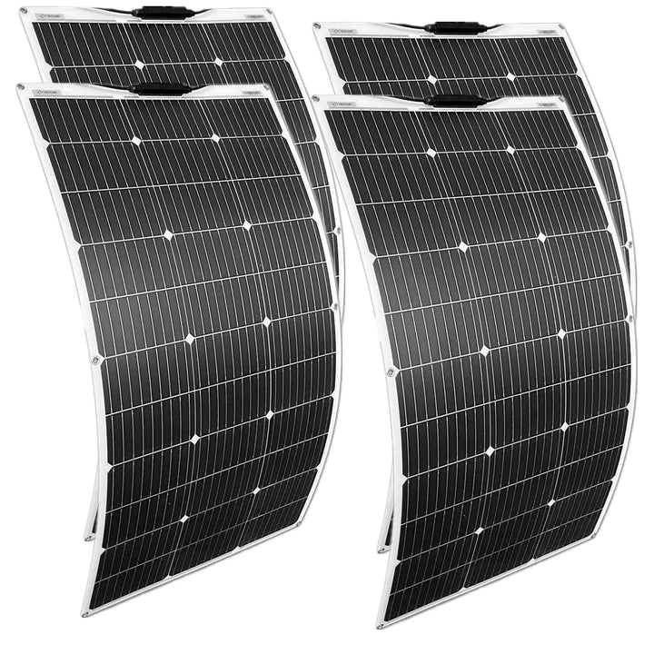 Solarpanel Flexible 12V 400W Sonnenkollektoren Solarmodul Outdoor Solar-Ladegerät für Wohnmobile, Dä