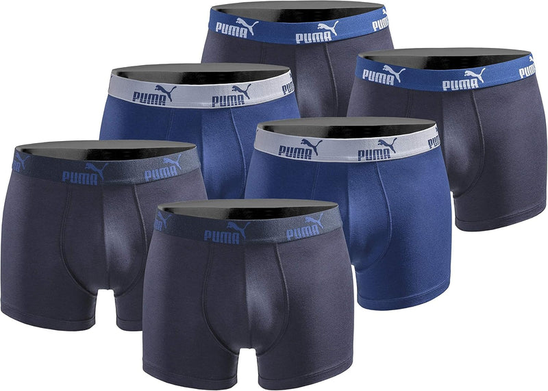 PUMA Boxershort 6er Pack Herren Basic Black Limited Edition New True Blue S, New True Blue S