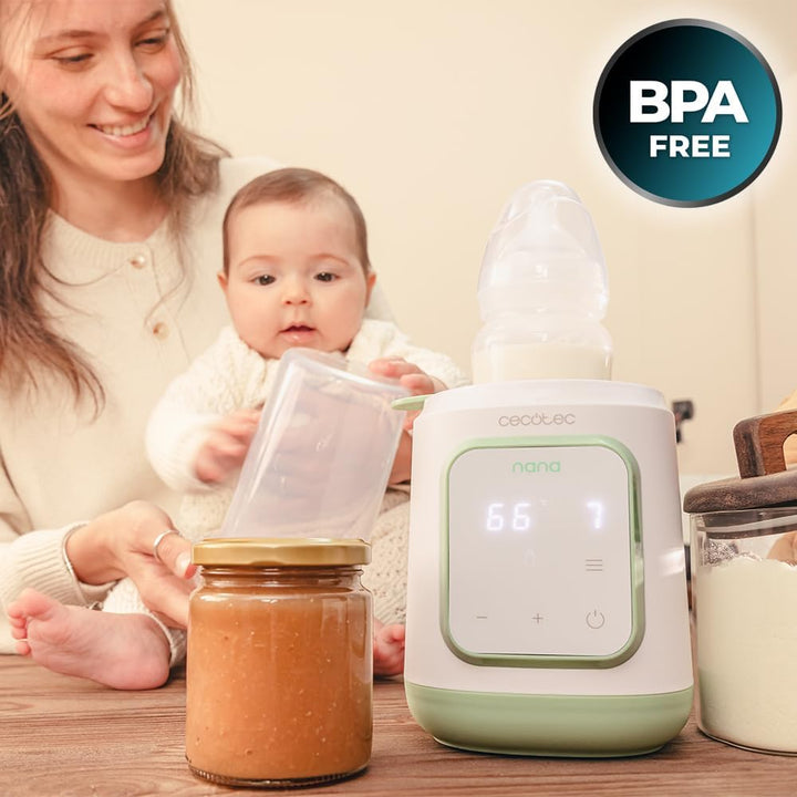 Cecotec Flaschenwärmer Nana BabyCare Single BottleWarmer, 4 Modi, Flaschenkorb, BPA-frei, sicher zum