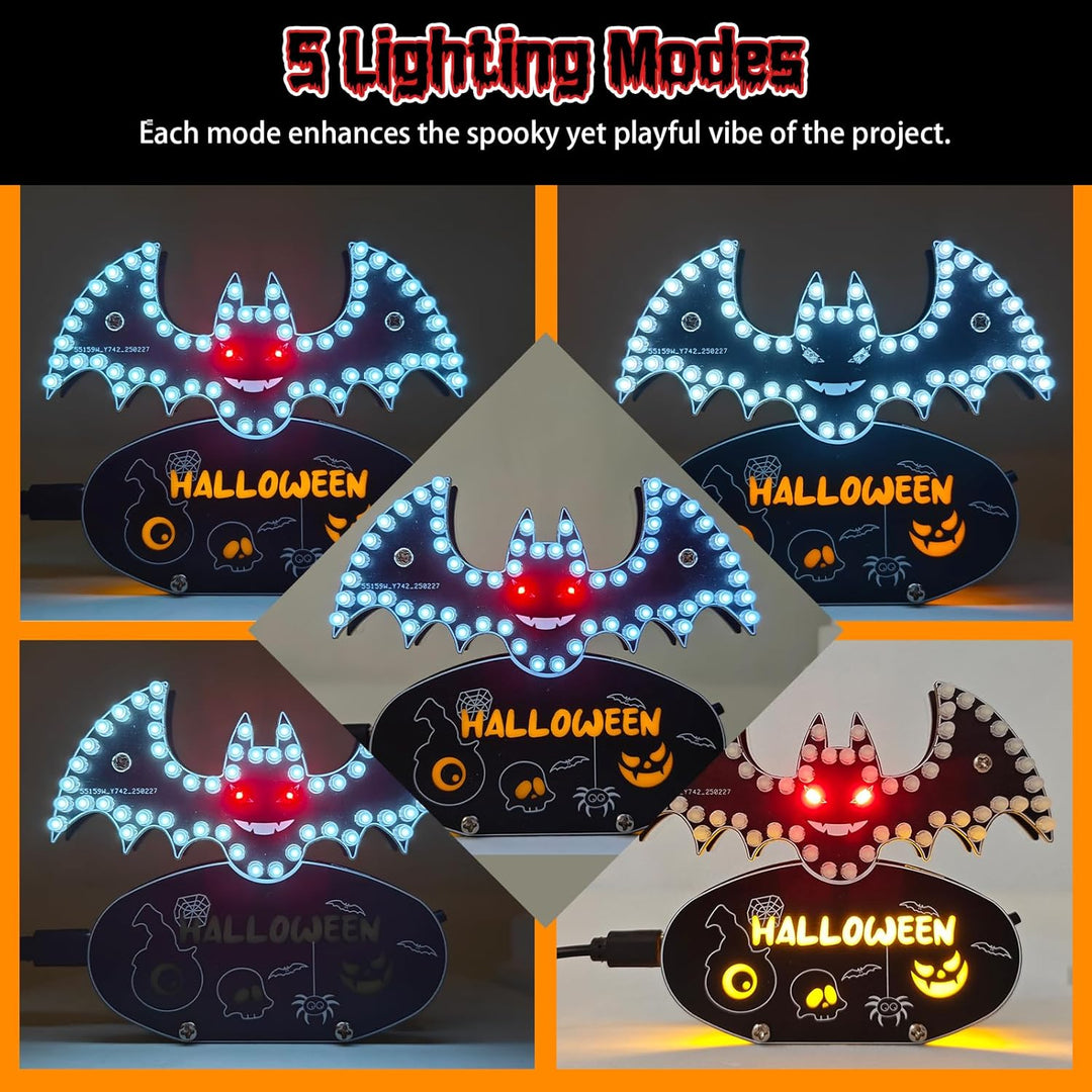 Löt Bausatz, Fledermaus LED Licht Löten Übungssatz, DIY Electronic Kits für Anfänger, Lehr und Lerna
