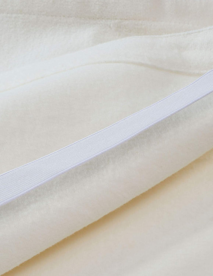 Bio Matratzenschutzauflage 100% Bio-Baumwolle (kbA) GOTS zertifiziert, Spannecken, Natur, 90 x 200 c