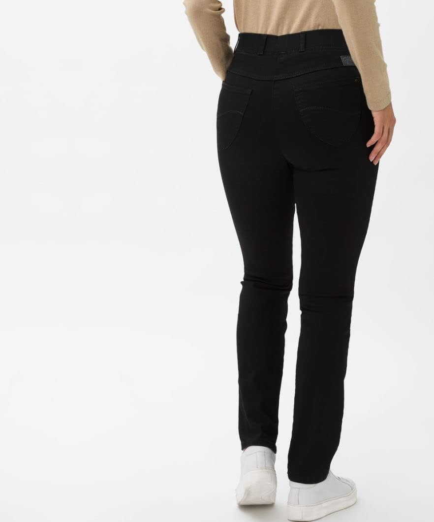 Raphaela by Brax Damen Jeans Style Lavina Rundum Schlupf Denim Super Slim 38 Schwarz, 38 Schwarz
