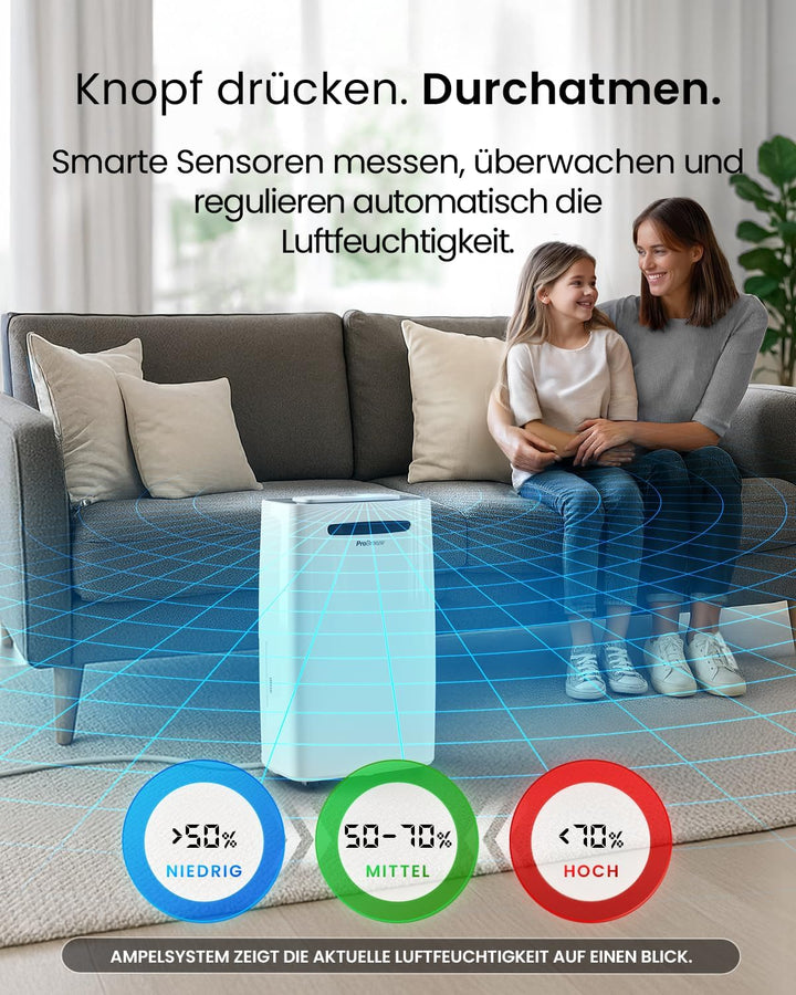 Pro Breeze® 20L/Tag smarter luftentfeuchter elektrisch mit digitalem Feuchtigkeitsanzeiger Schlafmod