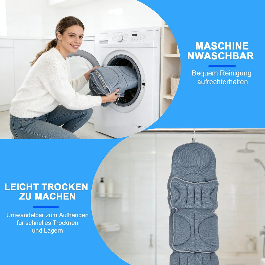 2 In 1 Badewannenkissen Ganzkörper 139*45cm+69*45cm,Mit Kinderbadekissen | Abnehmbares,Mit Saugnäpfe