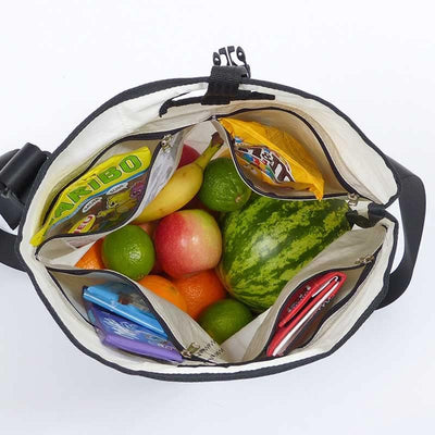 360° Grad Tender City Damen Handtasche Segeltuch weiss, Krebs orange