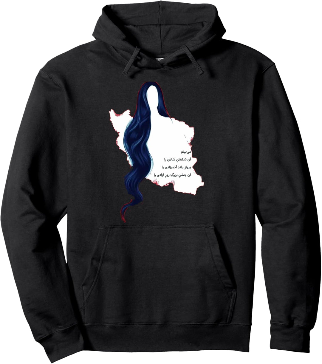 Zan Zendegi Azadi, mit der Karte, Mahsa (Zhina) Pullover Hoodie
