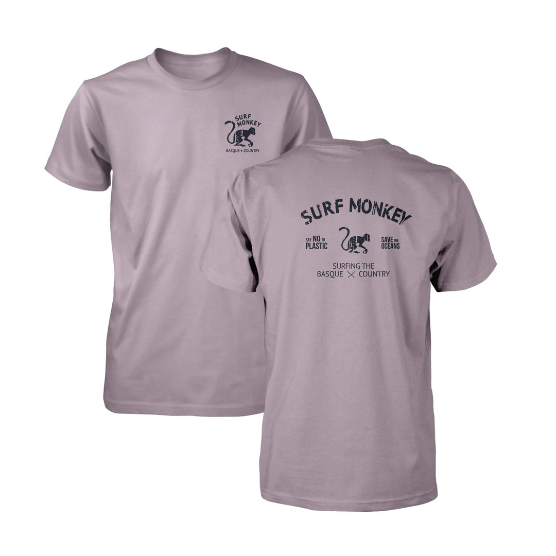 SURF MONKEY Bio-Baumwoll-T-Shirt, Zitronengelb M Lila, M Lila