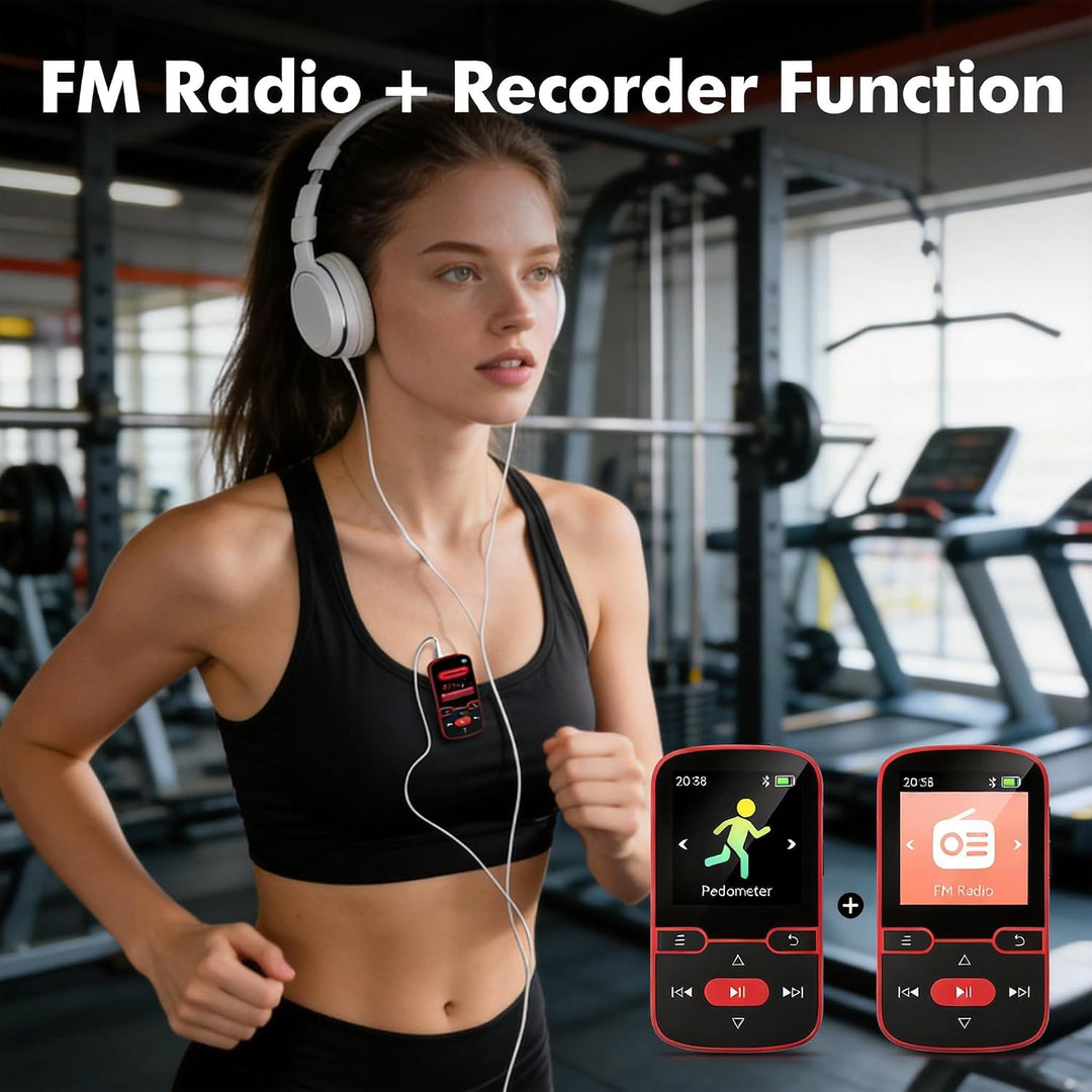 64 GB MP3 Player mit Bluetooth 5.3, mp3-player und MP4-Player für Kinder | Nur 28g leicht mit Clip f
