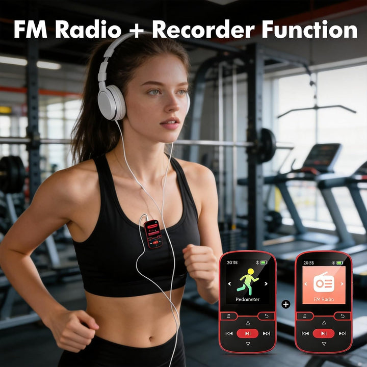 64 GB MP3 Player mit Bluetooth 5.3, mp3-player und MP4-Player für Kinder | Nur 28g leicht mit Clip f