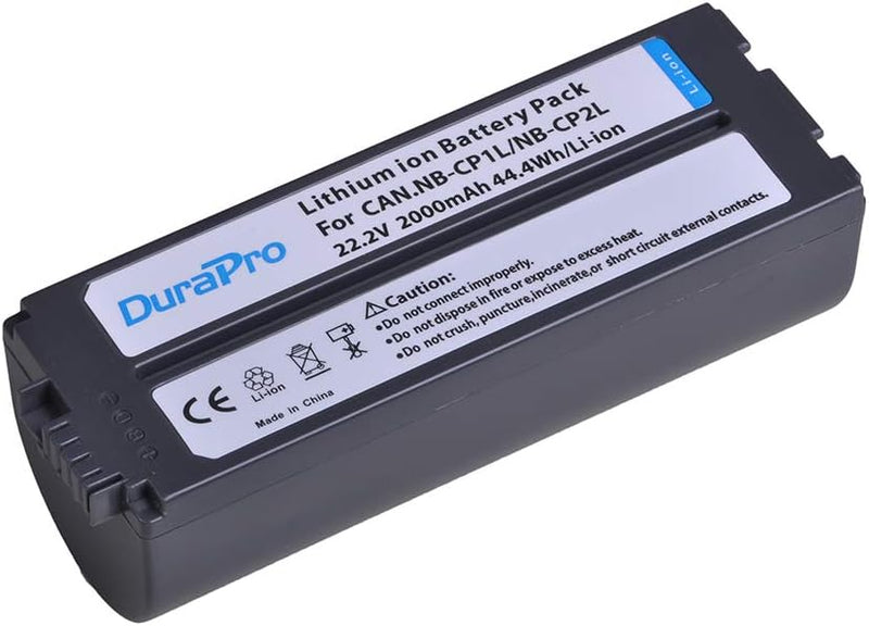 DuraPro 2000mAh NB-CP2L NB CP2L Battery Akku für Canon NB-CP1L CP2L Canon Fotodrucker SELPHY CP800,