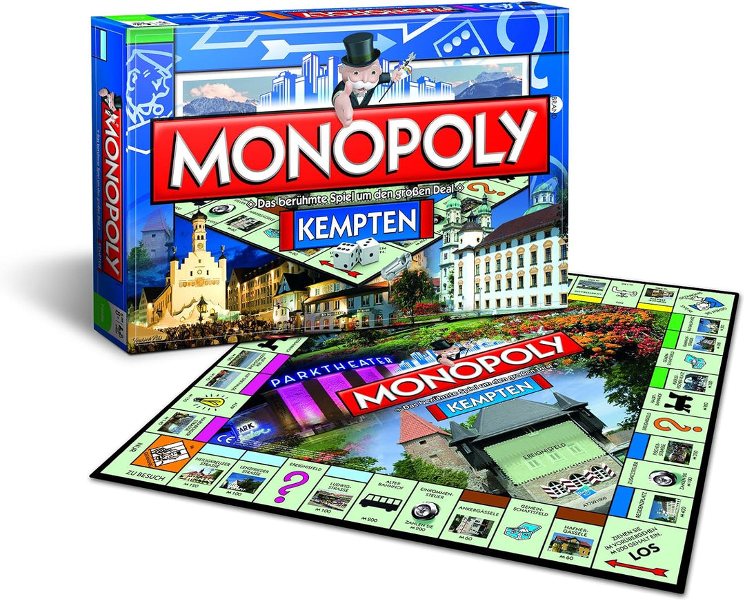 Winning Moves - Monopoly Kempten Edition (limitierte Auflage) - Das berühmte Spiel um den grossen De